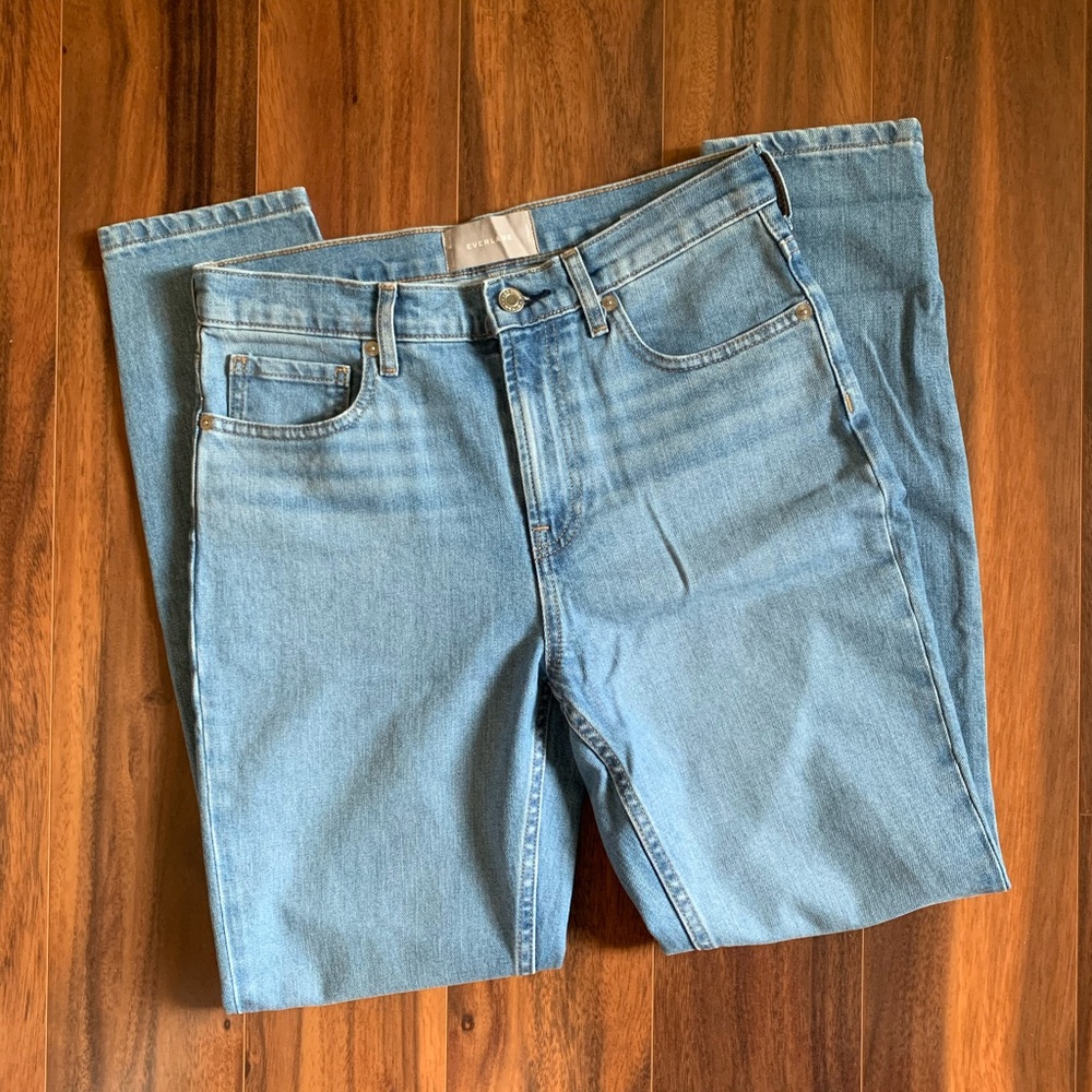 Everlane high waisted straight jeans